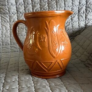 Orange Ceramic Pitcher